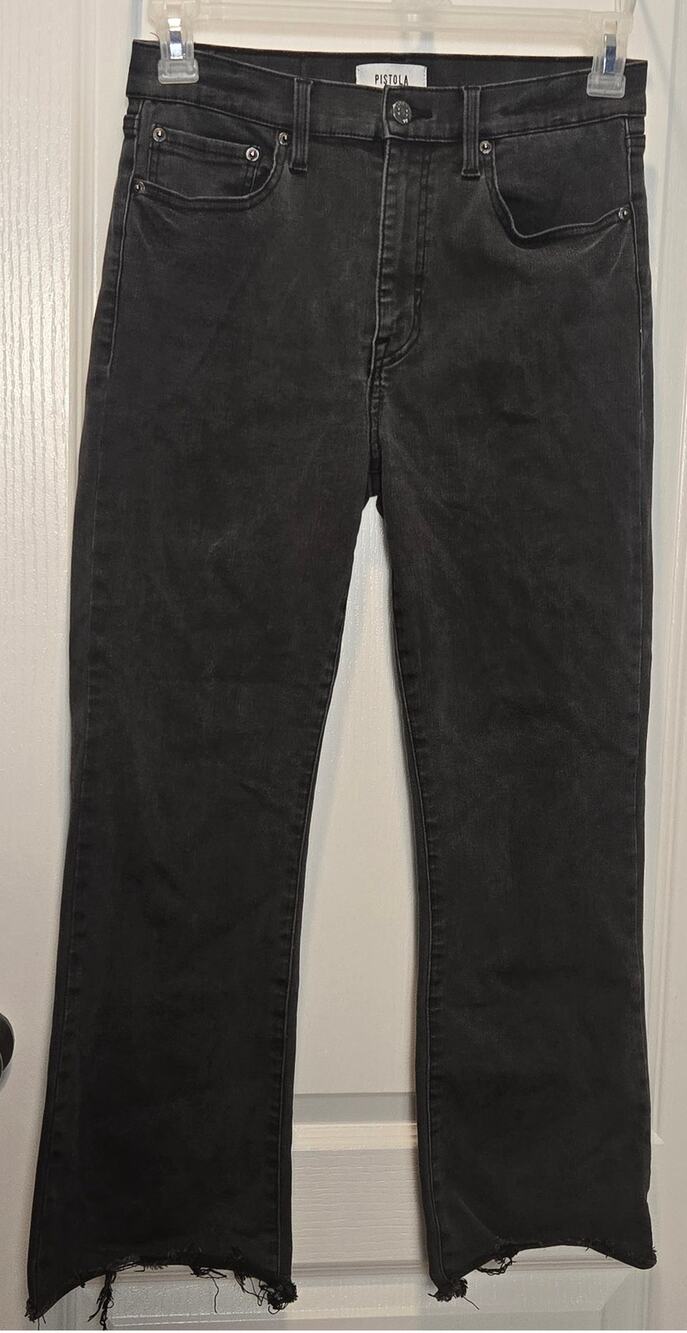 Pistola Lennon High Rise Crop Boot black sz 29 raw hem